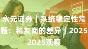 永元证券｜系统稳定性常见问题：和友商的差异｜2025观察