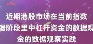 近期港股市场在当前指数反复拉锯阶段里中杠杆资金的数据观察实践