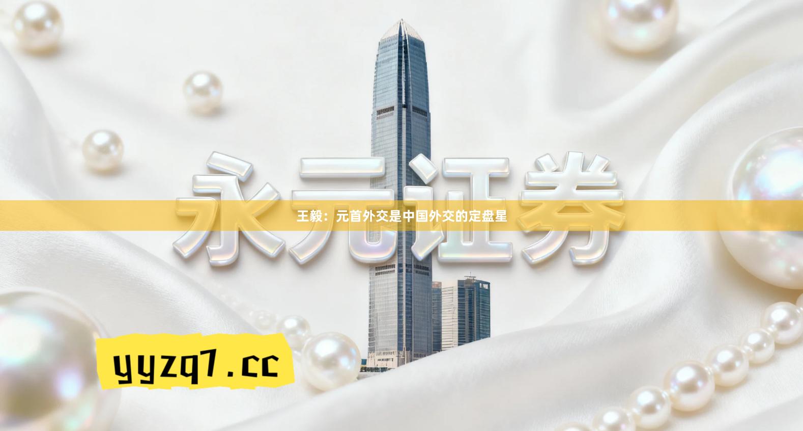 王毅：元首外交是中国外交的定盘星